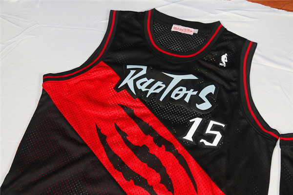 Maillot Retro Raptors Carter 15 Noir Rouge